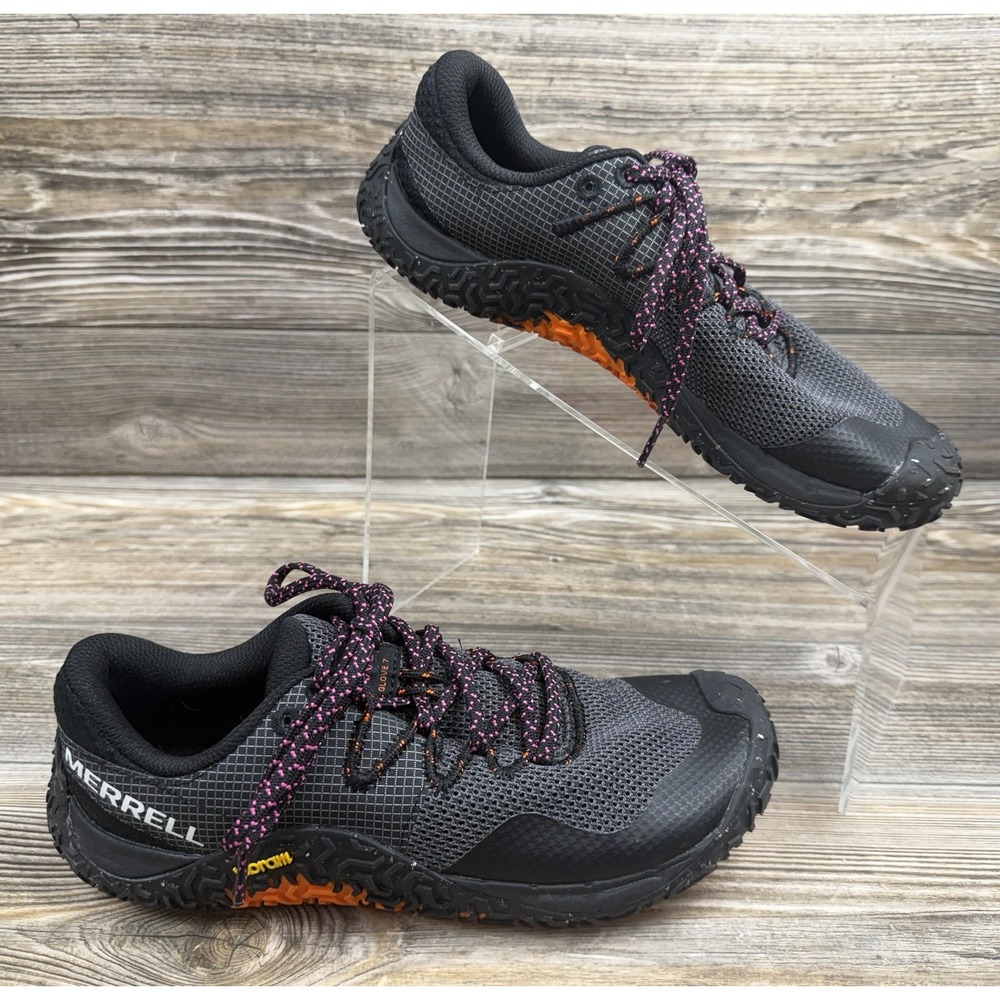 Merrell Trail Glove 7 Women's 7 Black Pink Orng Vibram Barefoot Running Shoes